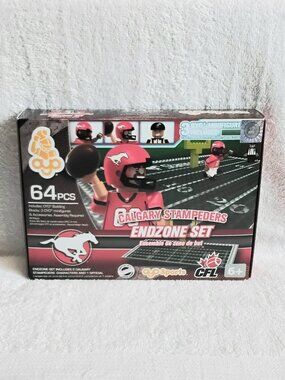 Sealed 2014 CFL Calgary Stampeders Endzone Set Inc. 3 Figures by OYO Sports!!